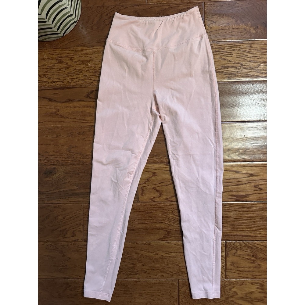 MATE the Label Organic Cotton High Waisted Leggings Womens Coral Pink Yoga